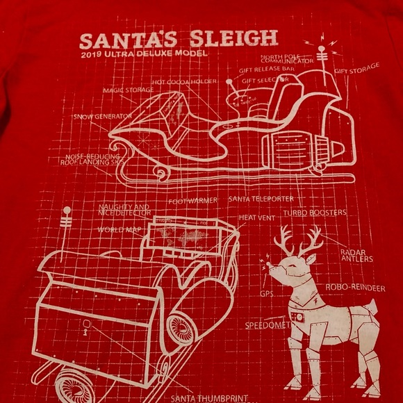 Long Sleeve Holiday Santa Shirt - Picture 2 of 4